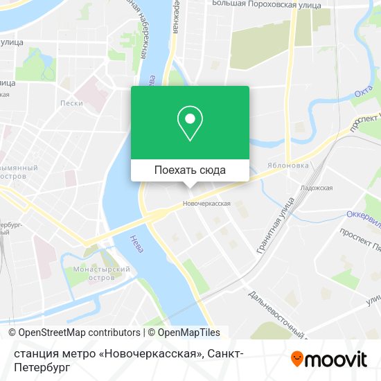 Карта станция метро «Новочеркасская»