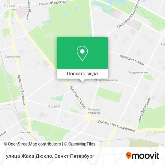 Карта улица Жака Дюкло