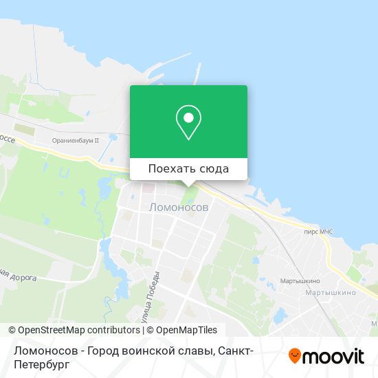 Карта Ломоносов - Город воинской славы