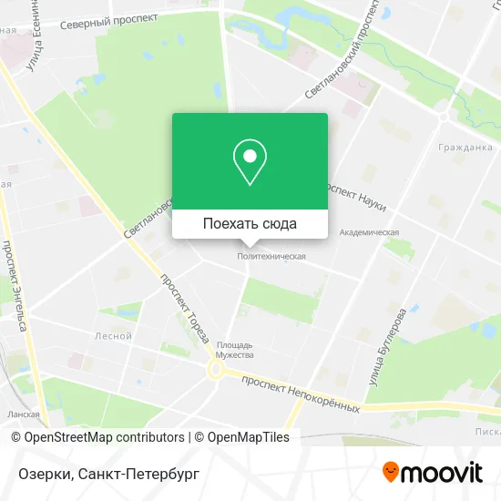 Карта Озерки