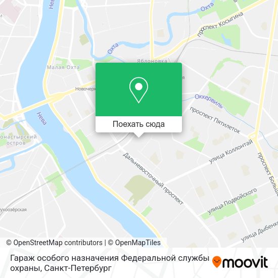 Карта Гараж особого назначения Федеральной cлужбы охраны