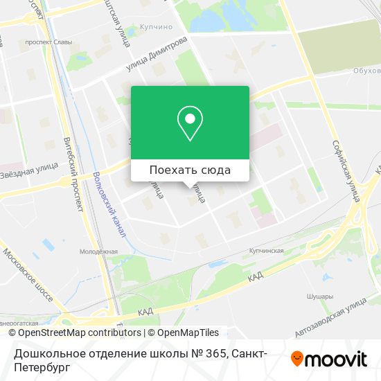 Карта Дошкольное отделение школы № 365