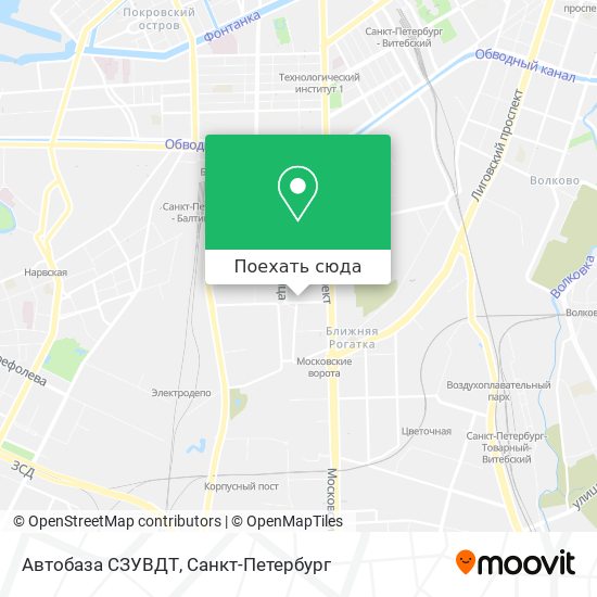 Карта Автобаза СЗУВДТ