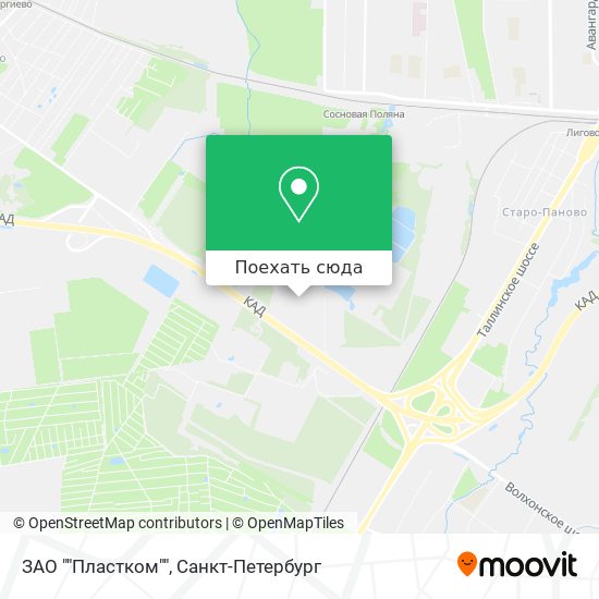 Карта ЗАО ""Пластком""