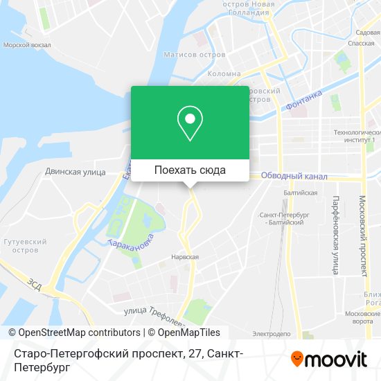 Карта Старо-Петергофский проспект, 27