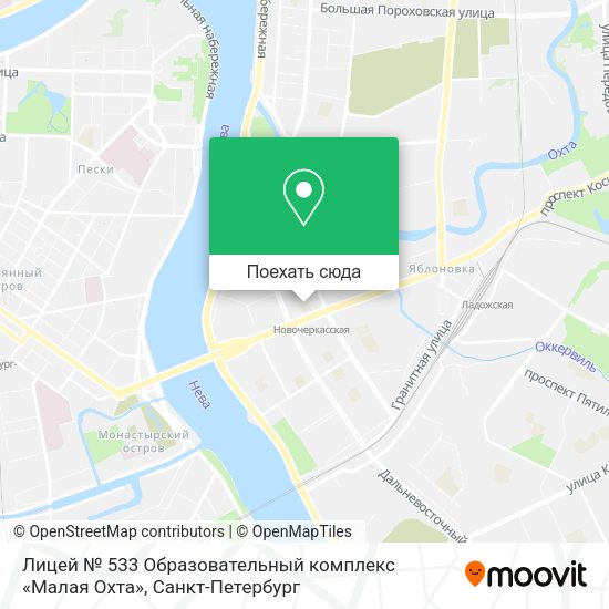 Карта Лицей № 533 Образовательный комплекс «Малая Охта»