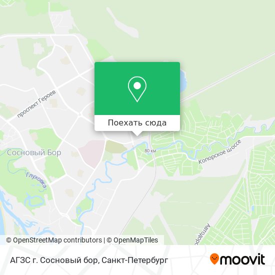 Карта АГЗС г. Сосновый бор