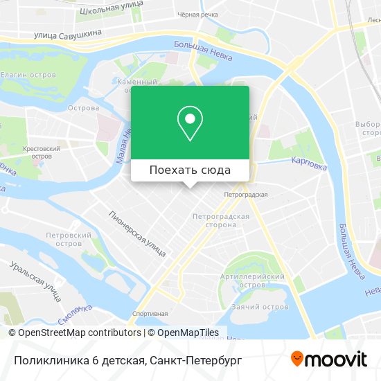 Карта Поликлиника 6 детская