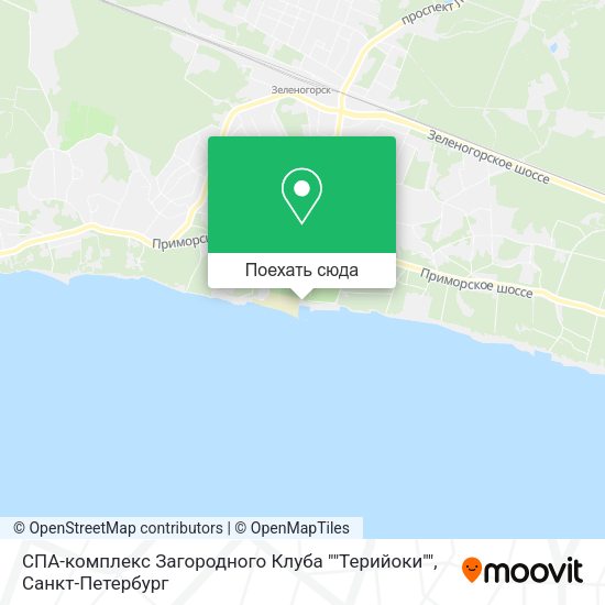 Карта СПА-комплекс Загородного Клуба ""Терийоки""