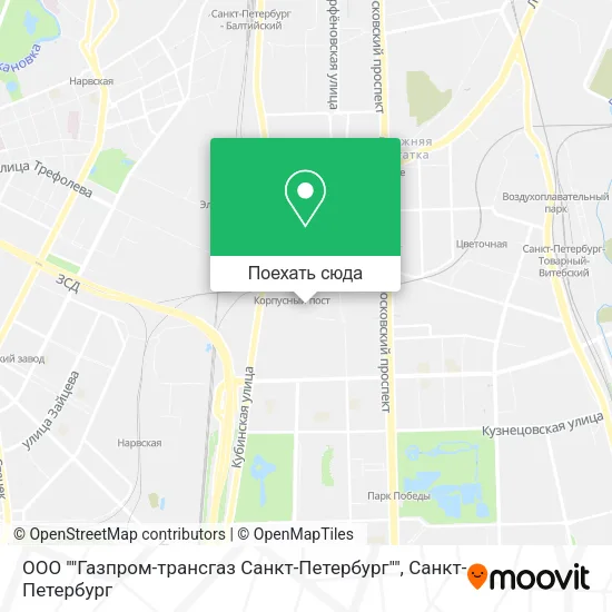 Карта ООО ""Газпром-трансгаз Санкт-Петербург""