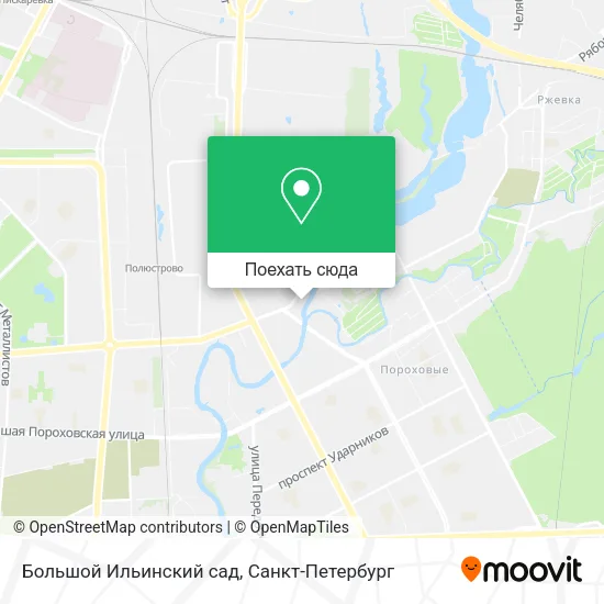 Карта Большой Ильинский сад