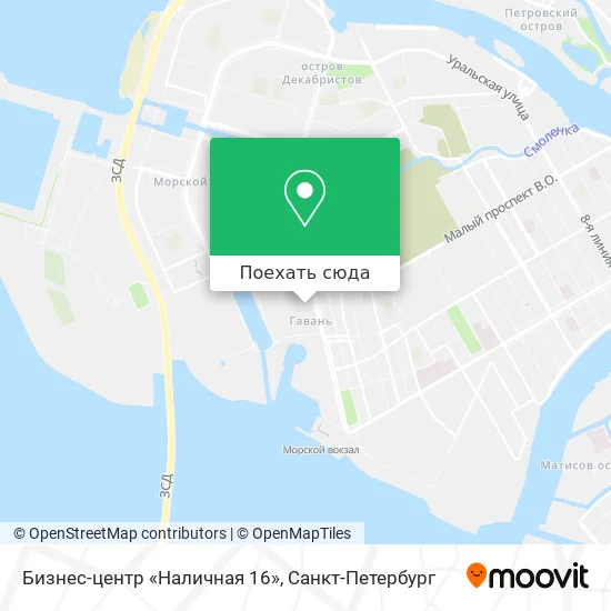 Карта Бизнес-центр «Наличная 16»