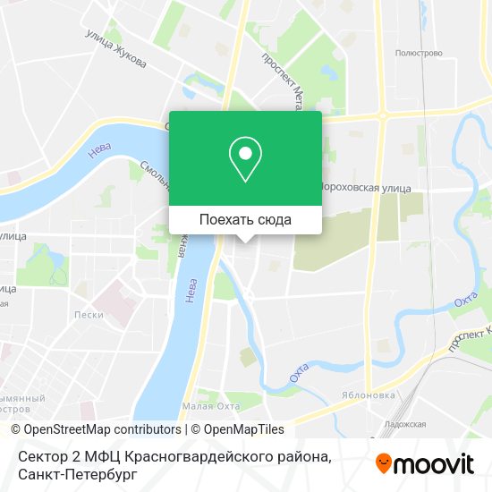 Карта Сектор 2 МФЦ Красногвардейского района