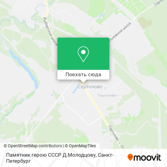 Карта Памятник герою СССР Д.Молодцову
