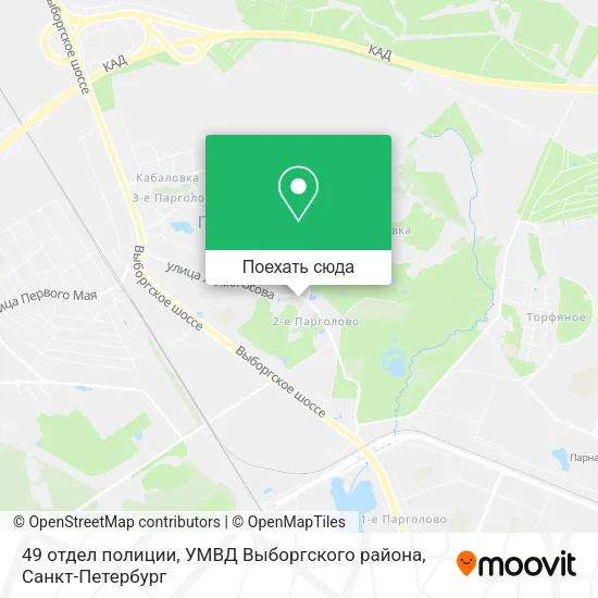 Карта 49 отдел полиции, УМВД Выборгского района