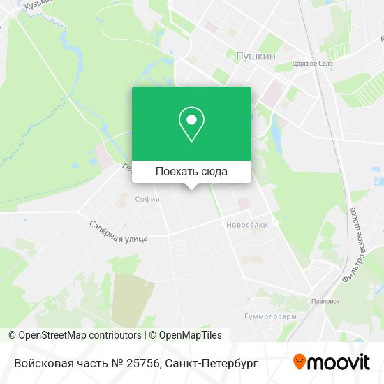 Карта Войсковая часть № 25756