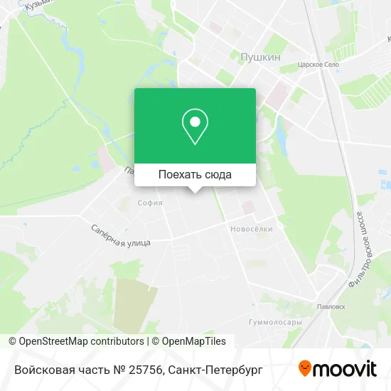 Карта Войсковая часть № 25756