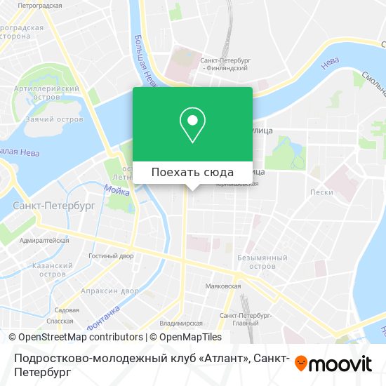 Карта Подростково-молодежный клуб «Атлант»