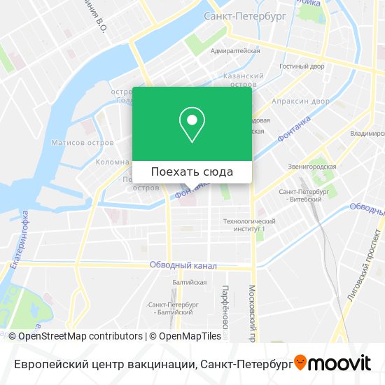 Карта Европейский центр вакцинации