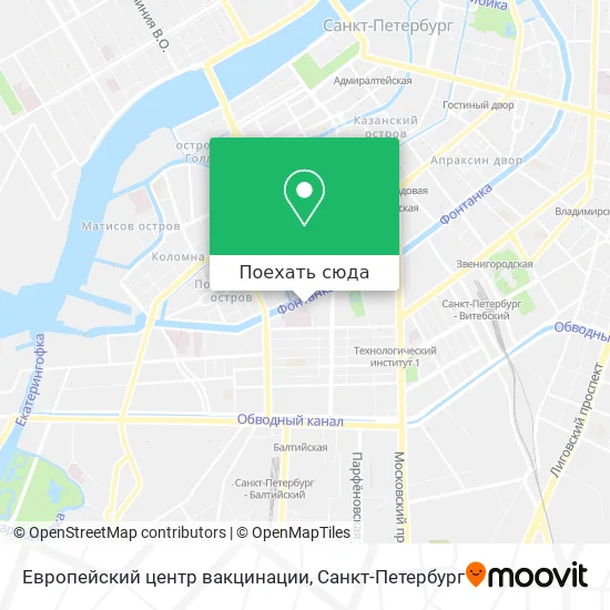 Карта Европейский центр вакцинации