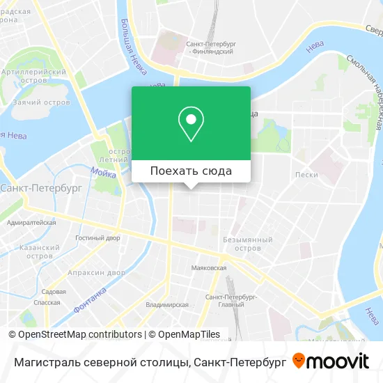 Карта Магистраль северной столицы