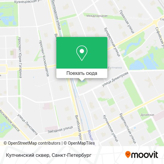 Карта Купчинский сквер