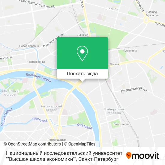 Карта Национальный исследовательский университет ""Высшая школа экономики""