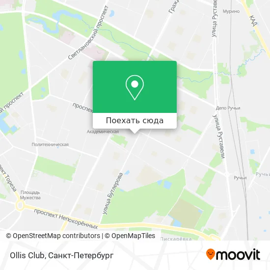 Карта Ollis Club