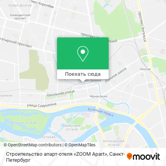 Карта Строительство апарт-отеля «ZOOM Apart»