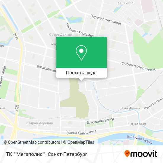Карта ТК ""Мегаполис""