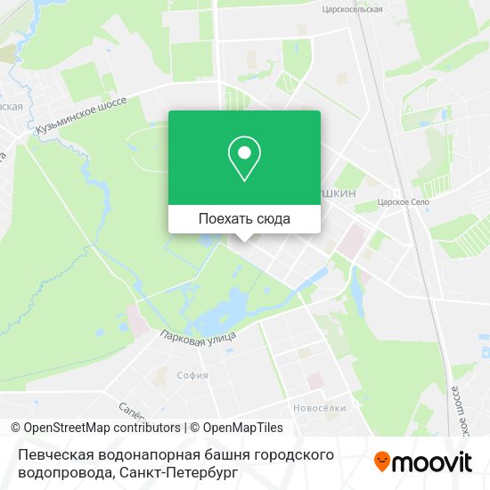Карта Певческая водонапорная башня городского водопровода