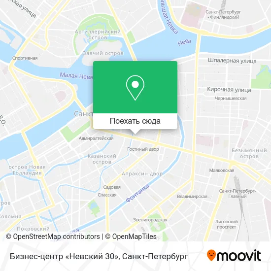 Карта Бизнес-центр «Невский 30»