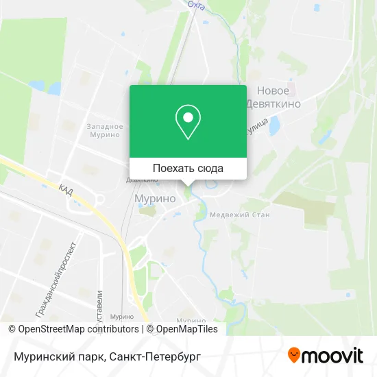 Карта Муринский парк
