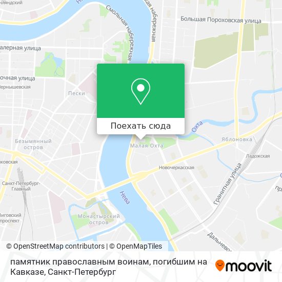Карта памятник православным воинам, погибшим на Кавказе