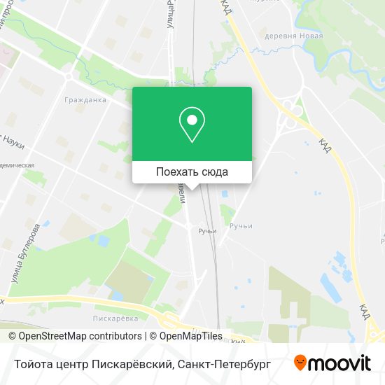Карта Тойота центр Пискарёвский