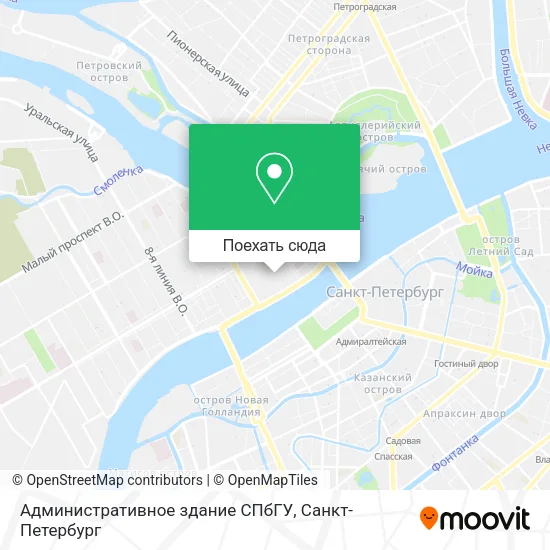 Карта Административное здание СПбГУ