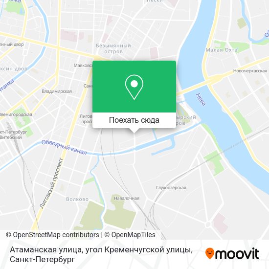 Карта Атаманская улица, угол Кременчугской улицы