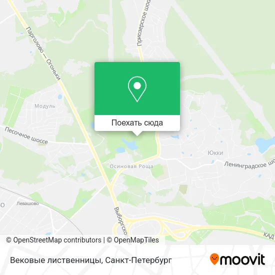 Карта Вековые лиственницы
