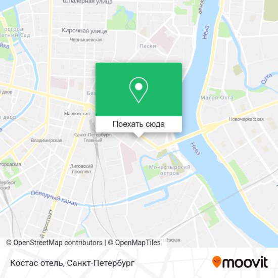 Карта Костас отель