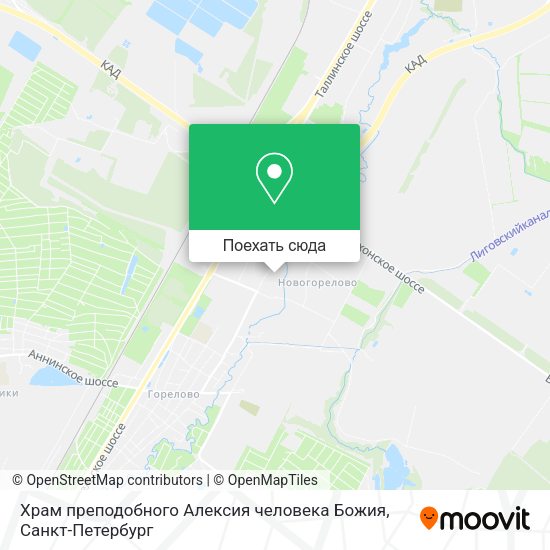 Карта Храм преподобного Алексия человека Божия
