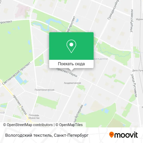 Карта Вологодский текстиль