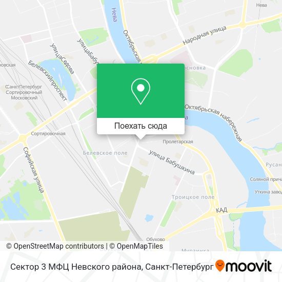 Карта Сектор 3 МФЦ Невского района