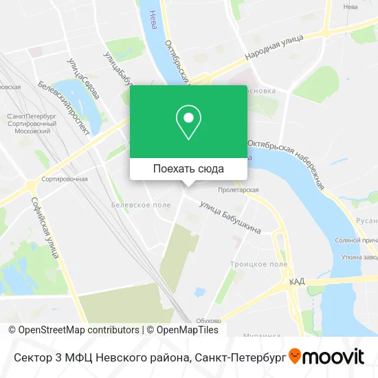 Карта Сектор 3 МФЦ Невского района