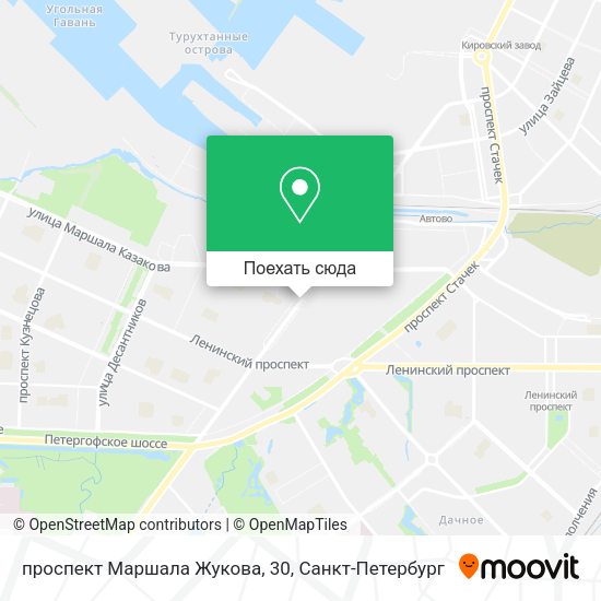 Карта проспект Маршала Жукова, 30