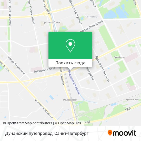 Карта Дунайский путепровод