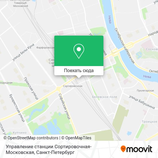 Карта Управление станции Сортировочная-Московская