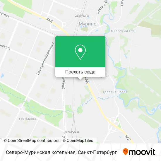 Карта Северо-Муринская котельная