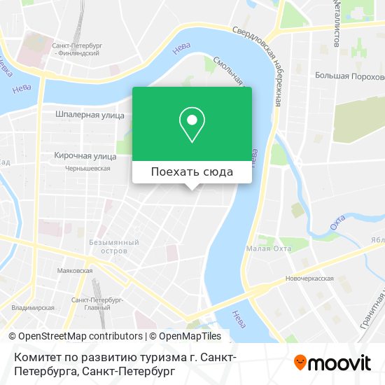 Карта Комитет по развитию туризма г. Санкт-Петербурга