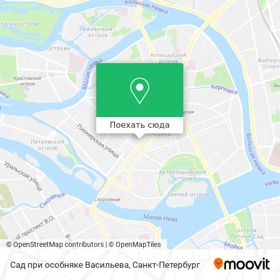 Карта Сад при особняке Васильева