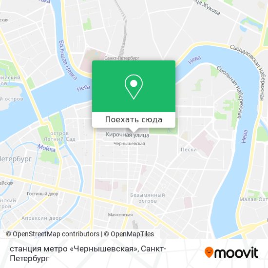 Карта станция метро «Чернышевская»
